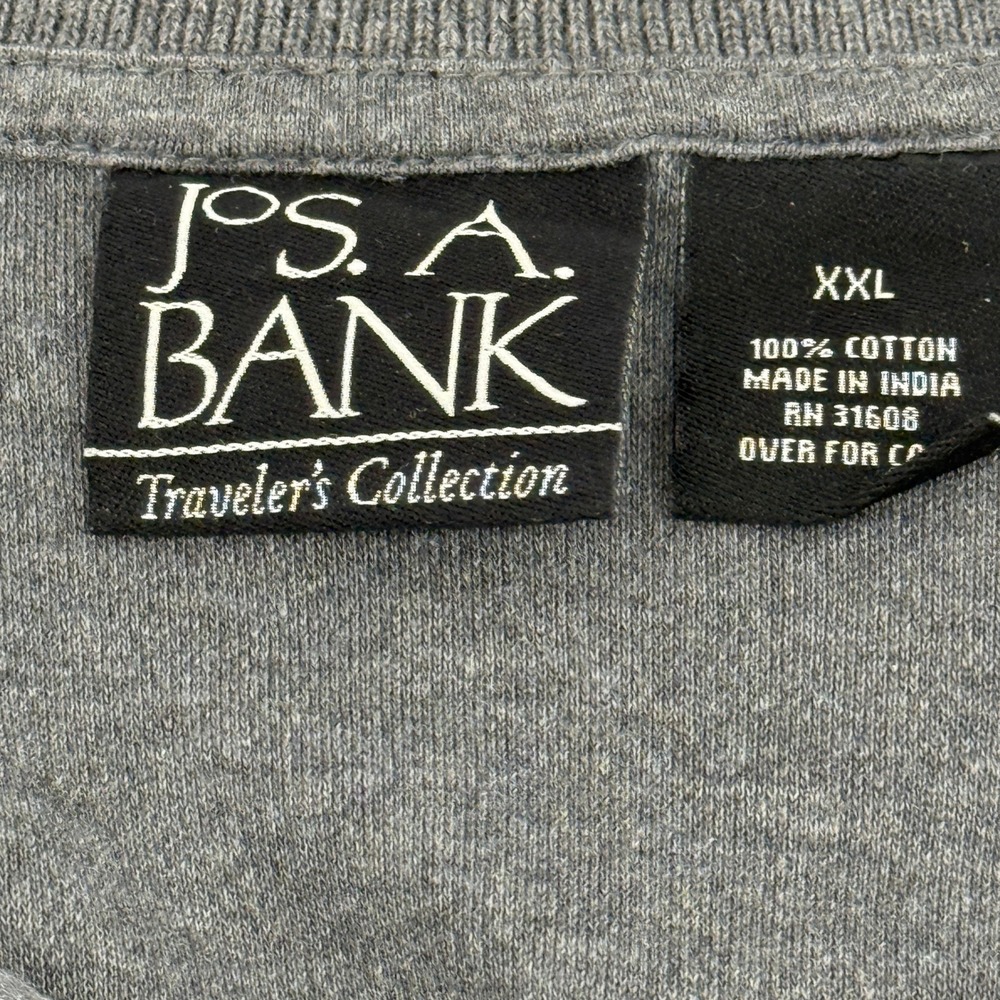 Jos. A. Bank Travelers Collection Polo Shirt Mens XXL Gray Cotton Long Sleeve - Picture 4 of 8